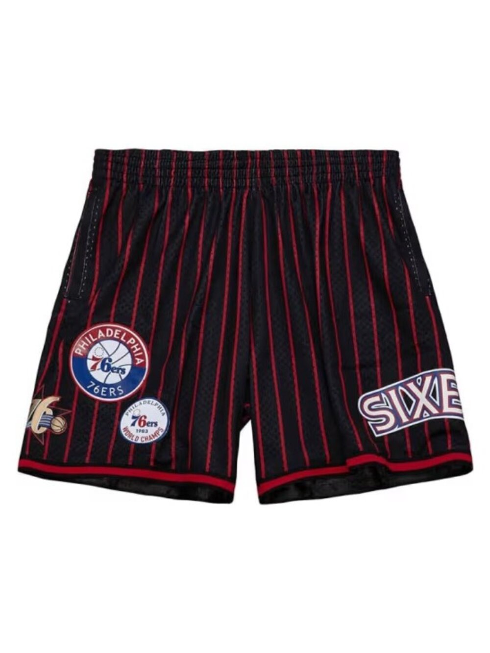 Mitchell and Ness Philadelphia 76ers Mens Black City Collection Shorts